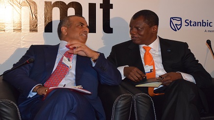 L-R; Mr. Sunil Bharti, Founder and Chairman of Bharti Enterprises / Co-Chair, World Economic Forum on Africa 2014 and Mr. Austin Okere, Founder and Group Chief Executive Officer, CWG PLC at the SME Summit that held alongside World Economic Forum on Africa  (WEFA)in Abuja  recently.